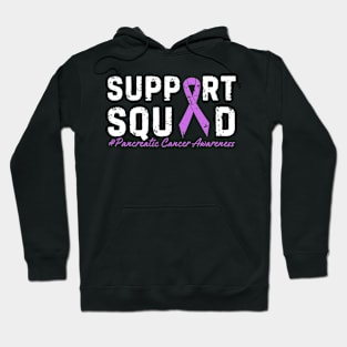 Distressed Purple Ribbon Support Squad Pancreatic Cancer Hoodie